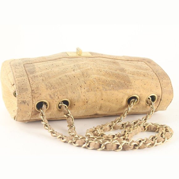 Chanel Rare Cork Chevron Classic Flap 1CJ725K - Picture 10 of 12